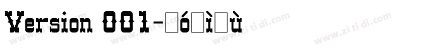 Version 001字体转换